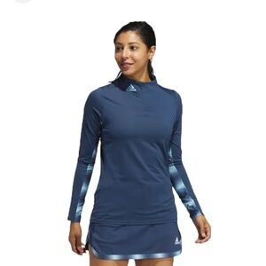 Adidas Women's Long Sleeve golf shirt.  Navy. Size XL